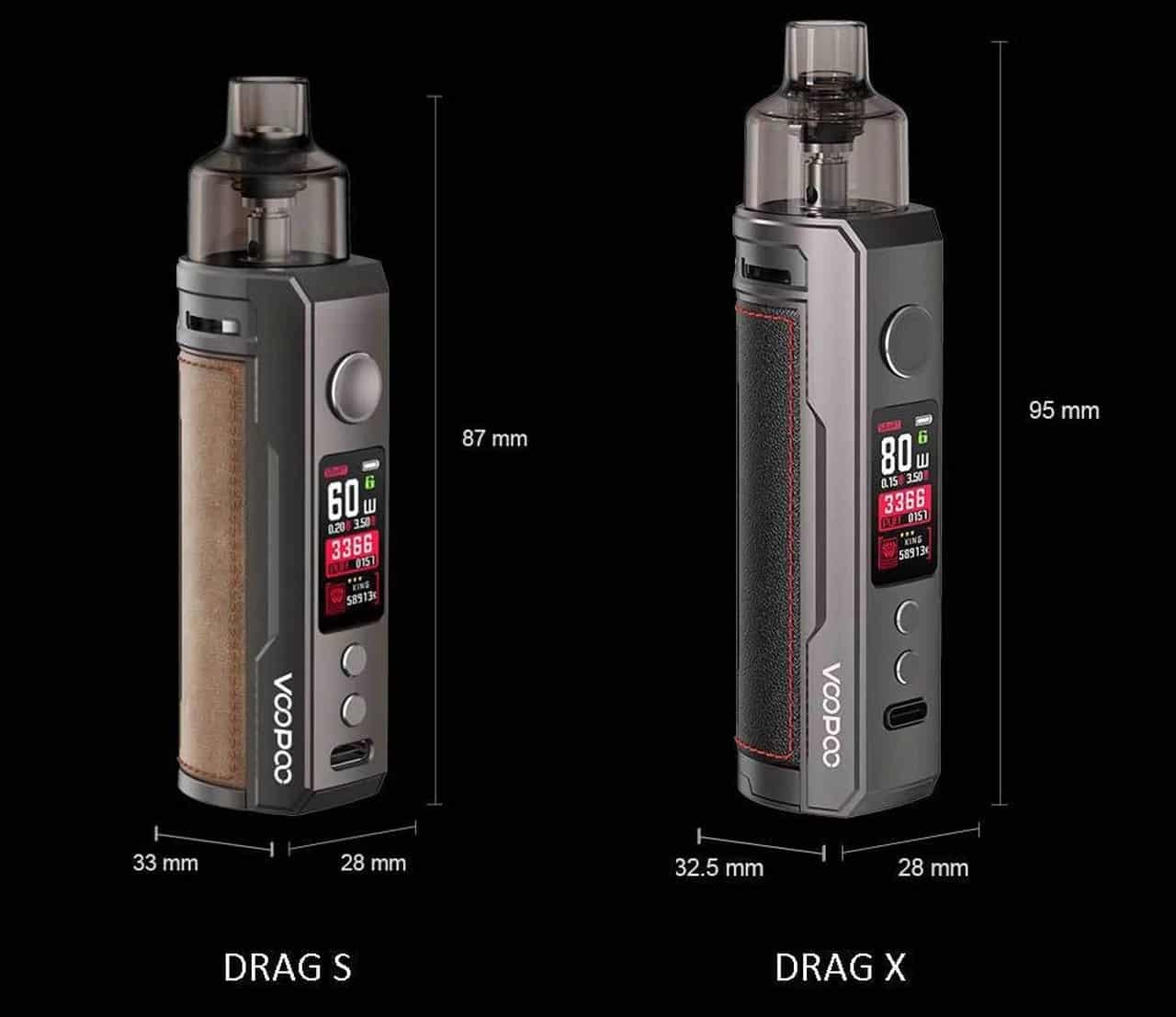 VooPoo Drag S Pod Mod Kit - 60W 2500mAh - Image 3