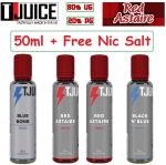 50ml Black N Blue T Juice E Liquid 80%VG + FREE Nic Shot