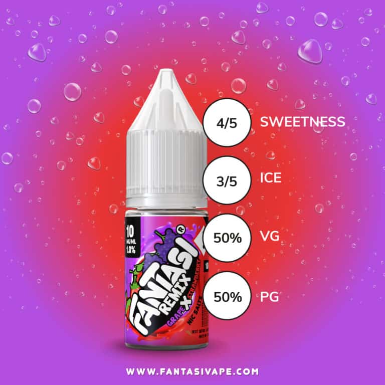 Grape Strawberry (Remix) Fantasi Nic Salt E-Liquid 50/50VG - 10ml - TPD